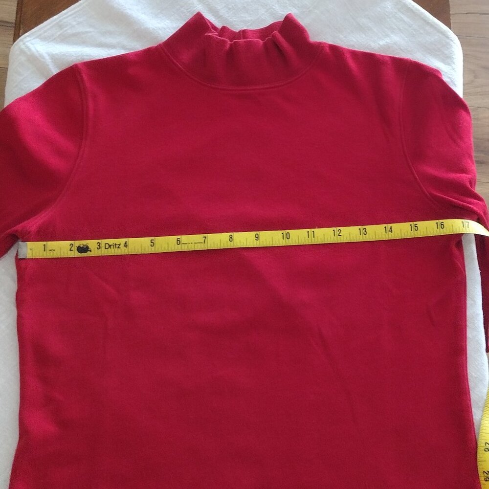 St. John's Bay Womens Classic Mock Neck, Long Sleeve T-Shirt - Picture 9 of 10